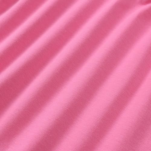 Image of HahaNice Toddler Girls Summer Outfits Cotton Solid T-Shirt & Biker Shorts Set for Little Girls 2 Pcs Tracksuits