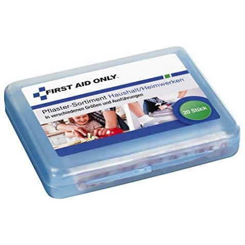 First Aid Only Household/DIY Plaster Assortment, Different Sizes and Shapes, 20 plasters, P-10022 Cover