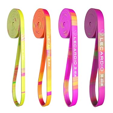 AMAZON - Lecardio Resistance Bands for Working Out, Rubber Pull Up Assistance Bands, Exercise Bands, Workout Bands, Resistance Bands for Legs, Physical Therapy, Muscle Training, Men and Women