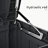 TARKARI 180 Gallon Resin Deck Box, Waterproof Outdoor Storage Box, Lockable for Patio Furniture Garden Tools Accessories