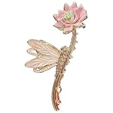 Ciieeo Pinza Cabello Diseño de Flor de Loto y Garra Metálica, Clip de Mandíbula para Cabello Fino, Adecuado para Maquillaje y Cuidado Facial