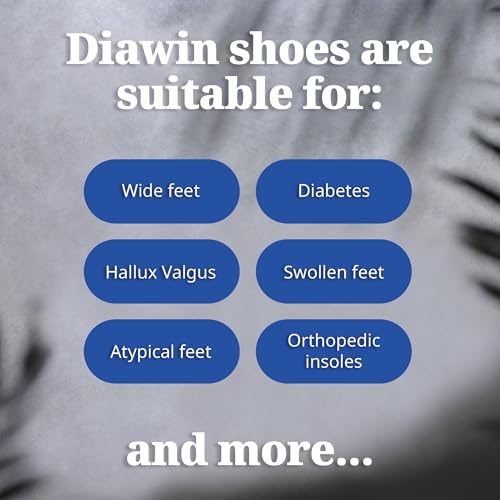 diawin Wide Shoes for Men – Wide Toe Box, Smooth Interior, Breathable Design, Extra Depth – Perfect for Hallux, Sensitive, Swollen, or Diabetic Feet, Lightweight Shoes4