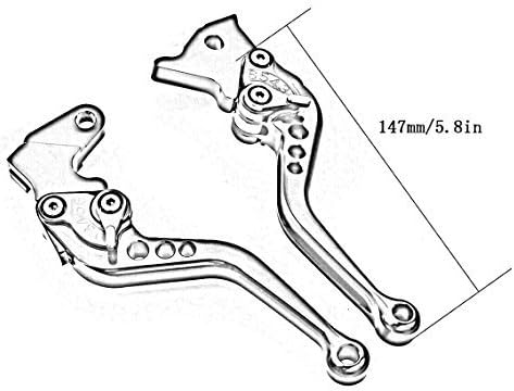 Miniatura 5 de FXCNC - Palancas de embrague de freno para carreras, ajustables, cortas y de aluminio