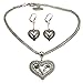 Produktbild Alpenflüstern Trachtenschmuck-Set Trachten-Halskette und Ohrstecker Strassherz Hirsch - Damen-Trachten-Schmuck, Trachtenset Trachtenkette und Trachten-Ohrringe antik-Silber-Farben SET041