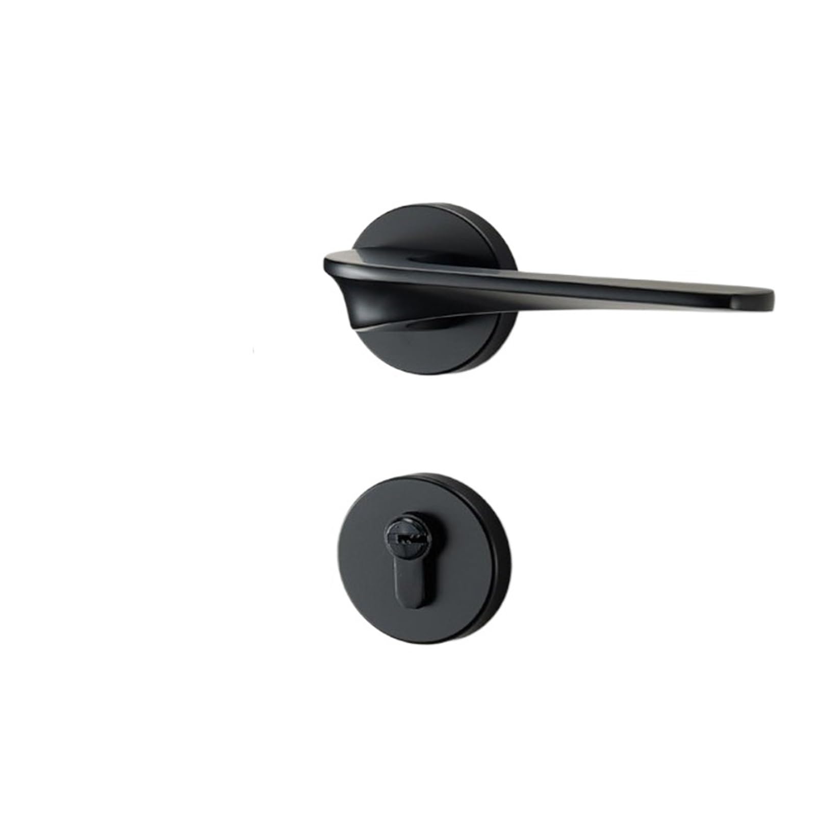 NYRXRYTCA Black Household zinc Alloy Mechanical Door Lock Bedroom Silent Magnetic Split Lock Furniture Hardware(Black 5845 magnetic)