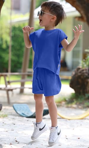 Image of KOH KOH Kids 2026 Toddler Muscle Tee Sleeveless Tank Top Matching Shorts Set