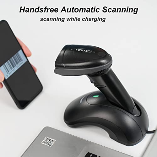 Teemi Tmsl-53Cr 2D Bluetooth Barcode Scanner Usb Cradle Bundle With One Replaceable Rechargeable Battery #TOP5