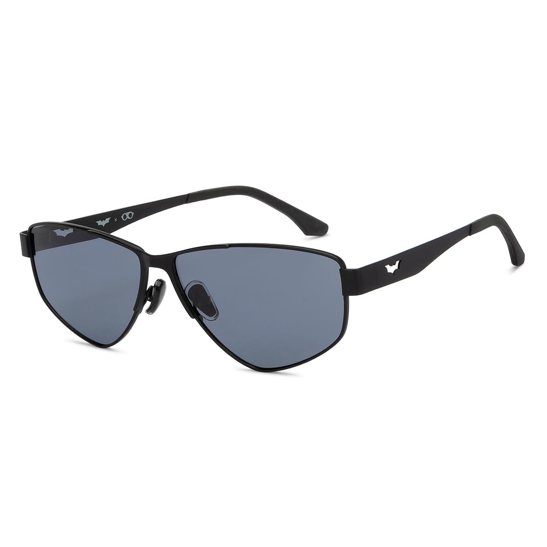 Dark Knight Collection Sunglasses with Limited Edition Case and Selvet | Full Rim Panto | For Men & Women | Polarized and 100% UV Protected | Large | LK S16332
