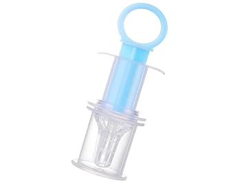 The Cheeky Kidzz Premium Multi-Functional Baby Smart Medicine Needle Feeder Squeeze Medicine Dropper Teether (Blue;20ML;4 Months+)