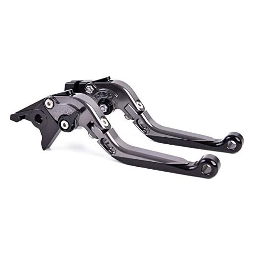 Auzkong hopfällbara justerbara CNC bromskoppling spakar för Aprilia RS 50 1999-2005, RS 125 1998-2005 gråsvart