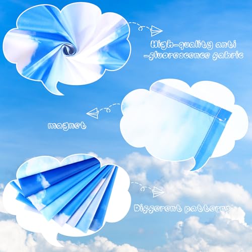 Image of Yahenda 8 Packs Fluorescent Light Covers, 4 x 2 Feet Magnetic Ceiling Lighting Covers, Classroom Light Filter Shade for Office School Hospital Home Room Decor(Blue Sky White Cloud)