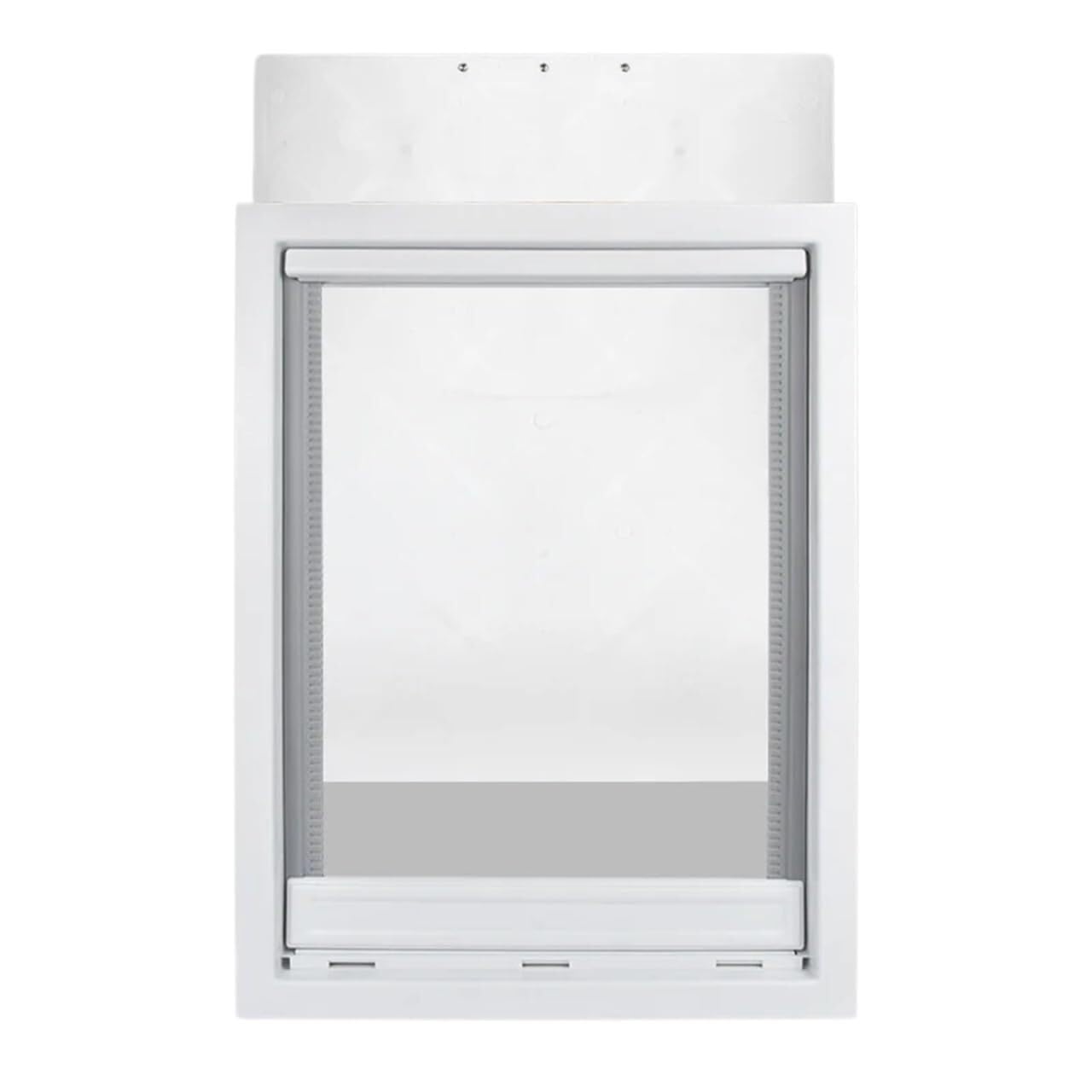 Extra große Tür für Hunde aus PVC mit Magneten in doppelter Richtung, für große und goldene Rassen, einfacher Ausgang für Katzen und Welpen, Montage an Holztüren und Zäunen, Weiß, 46 x 32 x 5 cm