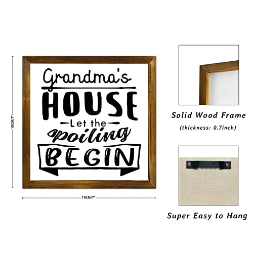 Grandmas-House-Let-The-Spoiling-Begin-Wooden-Sign-Motivational-Quotes-Saying-Framed-Wall-Sign-Primitive-Pictures-Hanging-Sign-for-Home-Kitchen-Farmhouse-Bathroom-Housewarming-7x7in Grandmas House Let The Spoiling Begin Wooden Sign Motivational Quotes Saying Framed Wall Sign Primitive Pictures Hanging Sign for Home Kitchen Farmhouse Bathroom Housewarming 7x7in