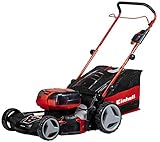 Einen gesunden Rasen auf natürliche Weise bietet die Mulchfunktion durch einen Mulchadapter. Zusätzlich bietet sich die Seitenauswurf- und Deflektorheckauswurf-Funktion für hohes Gras an. Die Schnittbreite des Akkumähers beträgt 47 cm.