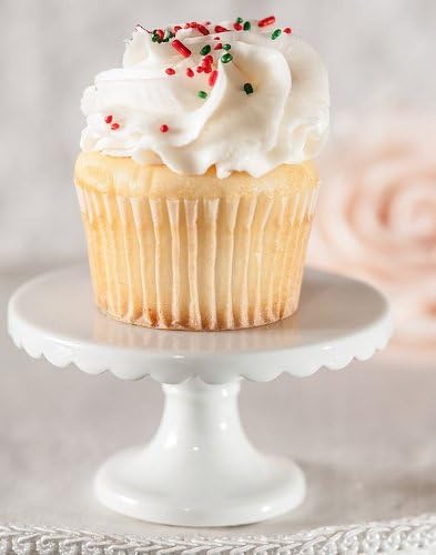 Wedding Collectibles White Porcelain Cupcake Stand Scalloped Pedestal