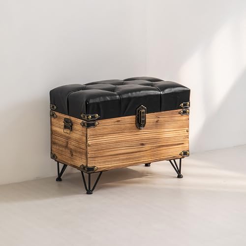 Banco Zapatero con almacenaje, Banco Retro con almacenaje, Banco tapizado con almacenaje, Banco de Madera con almacenaje, otomana con almacenaje para Dormitorio, Banco para Sala de
