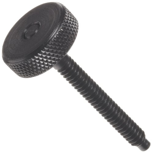 TE-CO 43802 Dog Point Knurled Head Screw Black Oxide, 10-24 Thread x 1-1/2