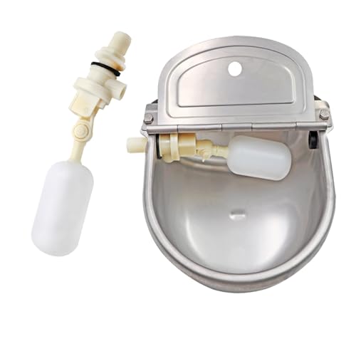 Abreuvoir automatique pour chien cheval bovin inox avec 2 valves à flotteur réglables