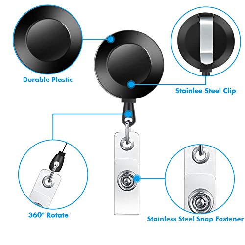 Selizo RBH-18 15 Packs Retractable Badge Holder Id Badge Reels Retractable thumb #2