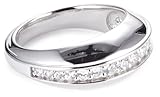 Wunderschöner 925 Sterling Silber Ring besetzt mit Weißen Zirkonia - Breite: 0,9 cm