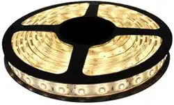 Fita LED 5050 BRANCO QUENTE Rolo 5m com fonte 12V 5A