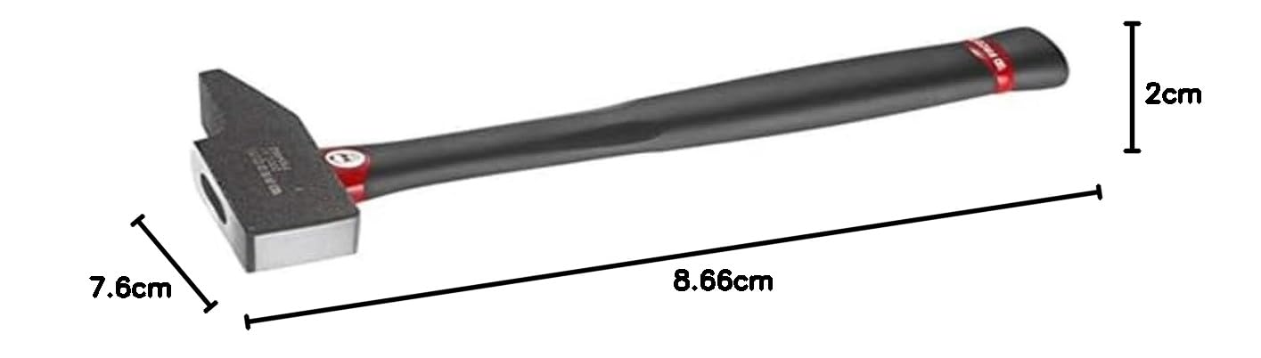 FACOM - Młotek mechaniczny rzeka - 200C.50 - Ergonomiczny uchwyt bezpieczeństwa z rdzeniem grafitowym - niskie wibracje uderzeniowe - do zginania, wskazywania i prostowania metalu - wysoka