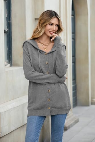 TASAMO Women's Button Down Hoodie Cardigan Sweaters Long Sleeve Fall Fashion Open Front Knit 2025 Winter Outerwear Coats4
