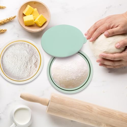 Contenedor de masa de pizza a prueba de pan con tapas herméticas recipientes plegables 7
