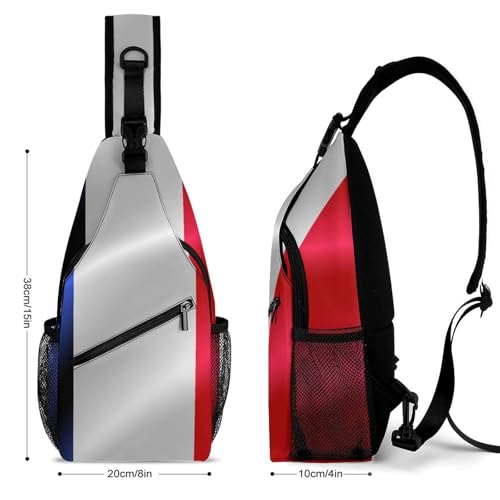 Fashion Chest Pack Travel Shoulder Bag, Flag of France Small Cross Body Sling Bag For Women Men2