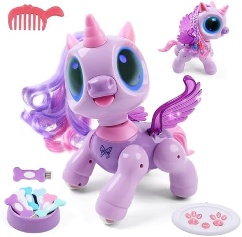 BIRANCO. Unicorn Robot Toys for Girls Age 3-5, Remote Control Ele...