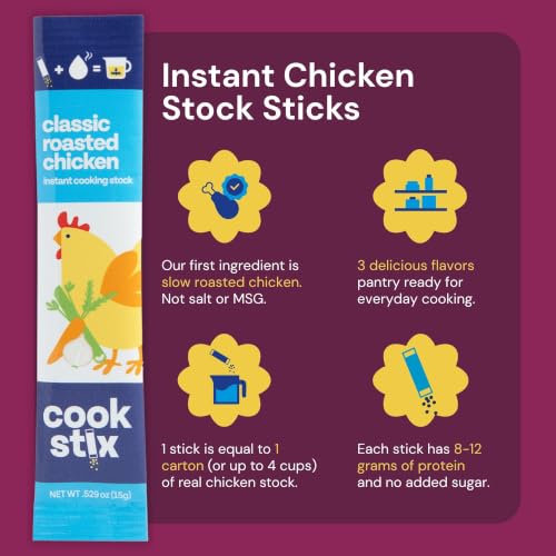 Image of Chicken Stock Variety Pack, Bouillon Alternative, 1 Packet = 3 Cups Broth