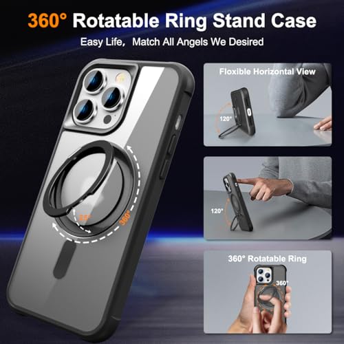 Image of Compatible with iPhone 14 Pro Max Case with Stand 6.7 inch,Black