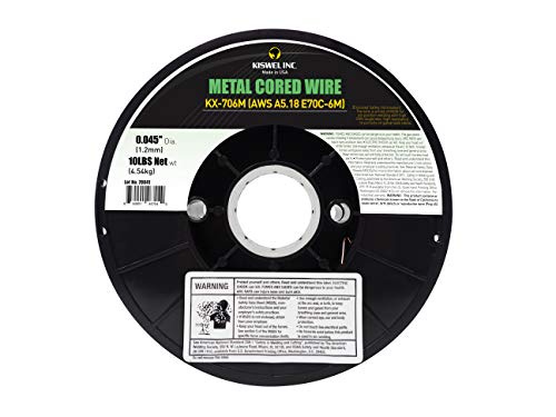(Made in USA) Kiswel KX-706M E70C-6M .045 in. Dia 10lb. Metal Cored Welding Wire