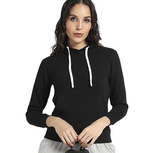 Image of PINACOLADA Women's Pullover Hoodie with Kangaroo Pockets for Casual Wear | Hooded Neck | Long Sleeve | Drawstring Closure | Cotton Sweatshirt Crafted with Comfort Fit for Everyday Wear