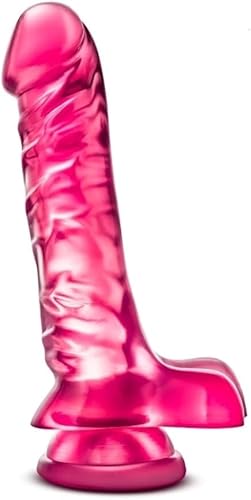 Miniatura 4 de Blush B Yours - Consolador realista de 9 pulgadas con bolas, pene suave y flexible, compatible con arnés de ventosa, juego de pegging de vagina con
