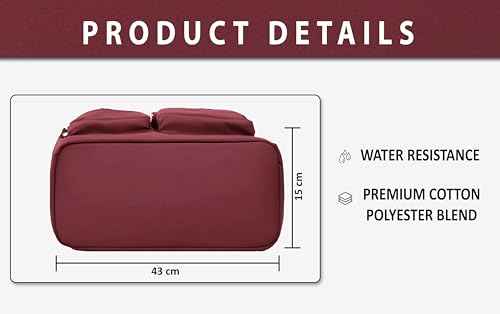 Image of Lusive's Double Pocket Handbag for Women: Stylish, Ideal Companion for Work, Travel, Polyester Material, Spacious 10-liter Capacity, 6 Pockets.