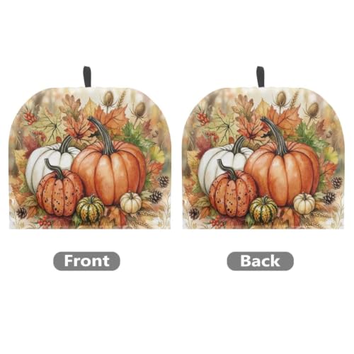 Image of Harvest Pumpkins Fall Tea Cosy for Teapot Tea Pot Cozy Washable, Keeping Warm, Kettle Cover for Thanksgiving Party, Dust Proof Breakfast Tea Pot Cover