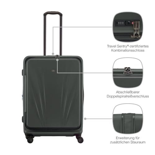 WENGER Hartschalenkoffer Skyon S 35/45 l Erweiterbar Laptopfach Anthrazit – Ansicht 4