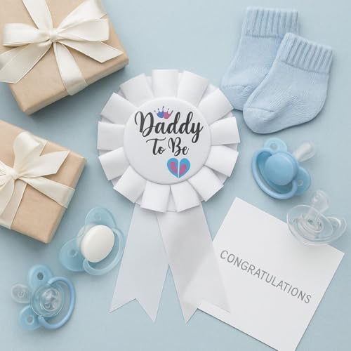 Image of Wanna Party Mom To Be Sash and Dad To Be Corsage Set for Baby Shower Party Decorations and Pregnancy Photoshoot Gift, Baby Shower Gift Items