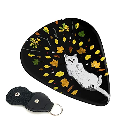 ASDTEHCY Lot de 6 médiators en celluloïd en forme de feuille de chat, mince, moyen et lourd pour guitares acoustiques… - Les Beatles, Paul McCartney, John Lennon, RIngo Starr, George Harrison ASDTEHCY Lot de 6 médiators en celluloïd en forme de feuille de chat, mince, moyen et lourd pour guitares acoustiques…