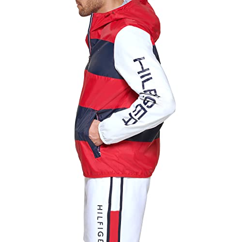 Tommy Hilfiger Men's Color Block Logo Rain Slicker3