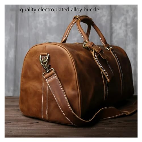 Retro Male Travel Bag Leather Travel Bag For Men Cowhide Large Capacity Single Shoulder Bag For Men4
