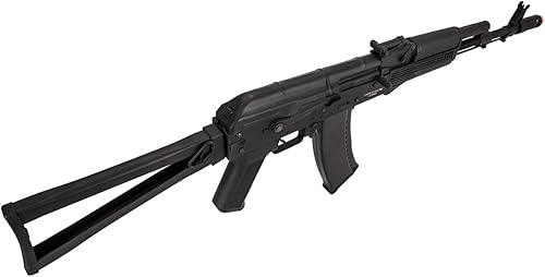 Miniatura 4 de Lancer Tactical AK-74M Series AEG Rifle de Airsoft de metal completo 400 FPS con esqueleto plegable Stock (ETU instalado) con cargador y batería