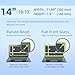 ROVIKE 14 Inch 16:10 Computer Screen Filter, Laptop Privacy Filter, Aspect Ratio, Removable, Anti-Glare Eye Protection, Protect Screen