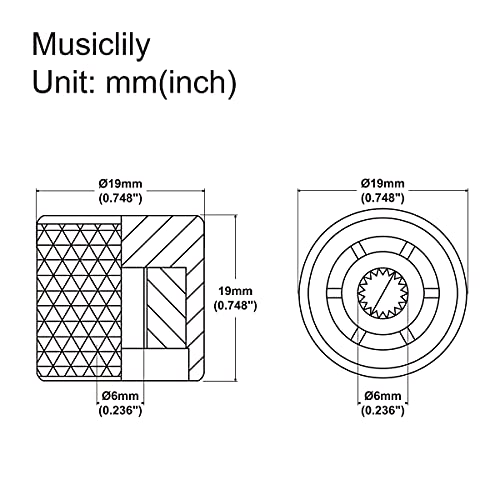 Musiclily Pro Métrique Acier Boutons Potentiomètre Top Flat Barrel Knobs pour Guitare électrique Import Fender… - Les Beatles, Paul McCartney, John Lennon, RIngo Starr, George Harrison Musiclily Pro Métrique Acier Boutons Potentiomètre Top Flat Barrel Knobs pour Guitare électrique Import Fender… – Image 3