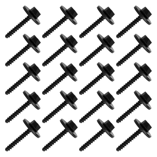 Zikefest 20PCS Fender Liner Screws, Bumper Cover Splash Shield Fender Liner Bolt, Car Bolts Replace OEM# 11570498, Compatible with GM, Chevrolet, Camaro, Colorado, Cadillac, Buick, Cruze, BMW
