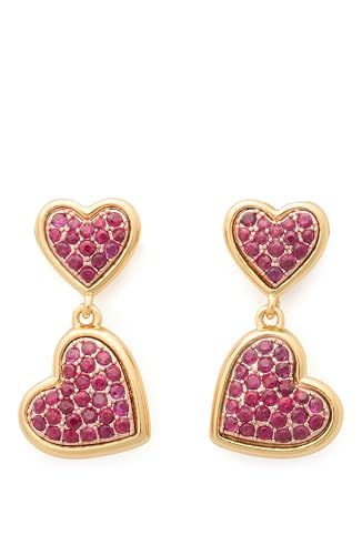 kate spade new york Heart Pave Drop Earrings