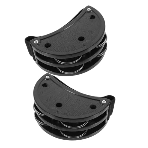 LIFKOME 2Pcs Foot Tambourine Bells Durable Percussion Instruments for Adults Creative Shaking Tambourines for Concerts Parties and Ceremonies