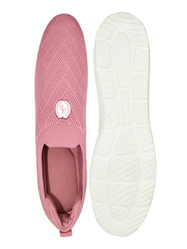 Image of AJANTA Women's Slip-On Sneakers for Women | Lightweight Walking Shoes | Breathable Knit Casual Loafers | Comfortable Daily Wear Shoes for Girls | Travel, Office, Outdoor & Everyday Footwear
