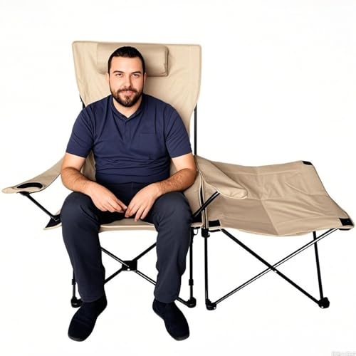 Genérico Silla Reclinable Plegable - Silla Plegable Reclinable De Jardín Y Camping - Tumbona Ergonómica Cómoda Portátil Ligera para Piscina Jardín Playa Terraza Y Patio